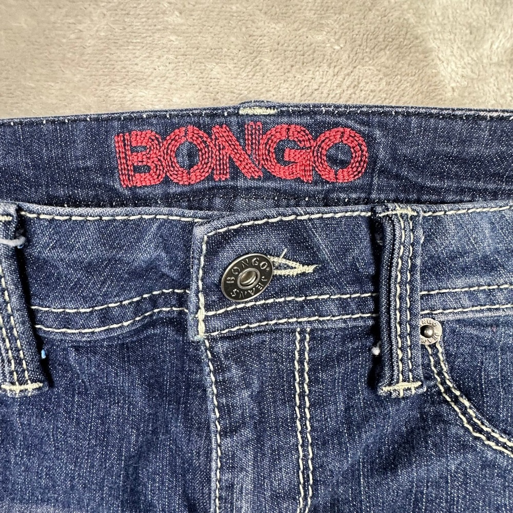 Bongo Womens Dark Wash Capri Jeans Cropped  super low rise Y2K 90s style Size 9 - Picture 3 of 12